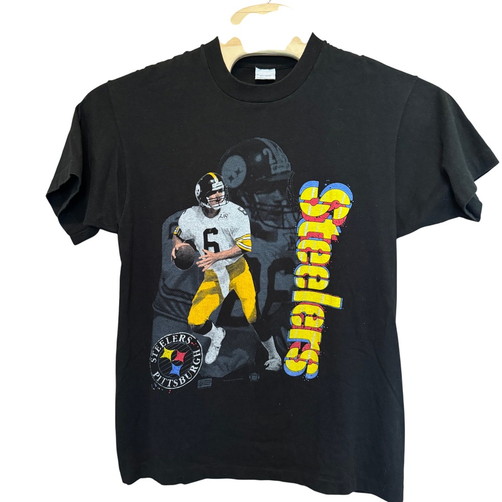 Vintage 90s Pittsburgh Steelers T-Shirt Large NFL Salem Sportswear Single Stitch